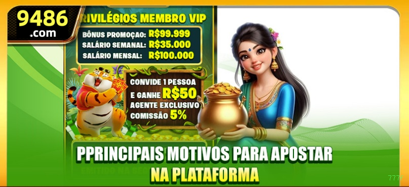Imagem promocional da 777f mostrando a plataforma e suas vantagens